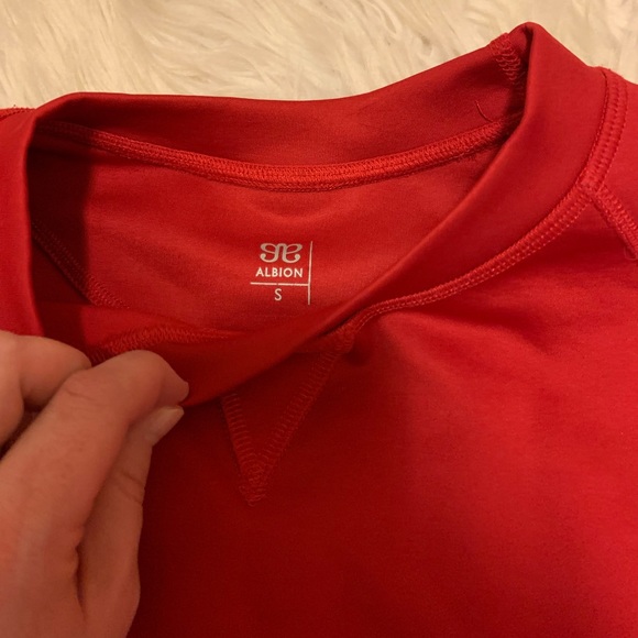 Albion Fit Neo Crop Sweatshirt, Red, Small - Picture 3 of 3